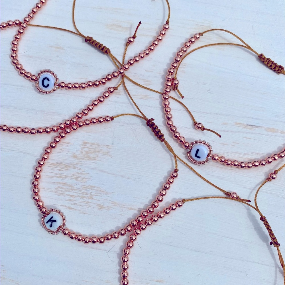 Beaded Initial bracelets